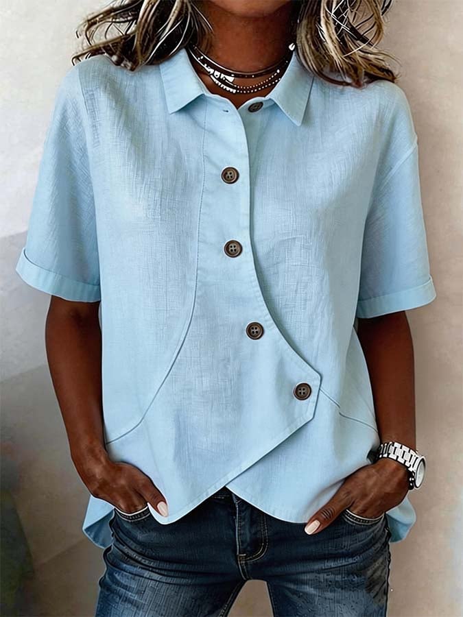 Monroe Chic Button Blouse