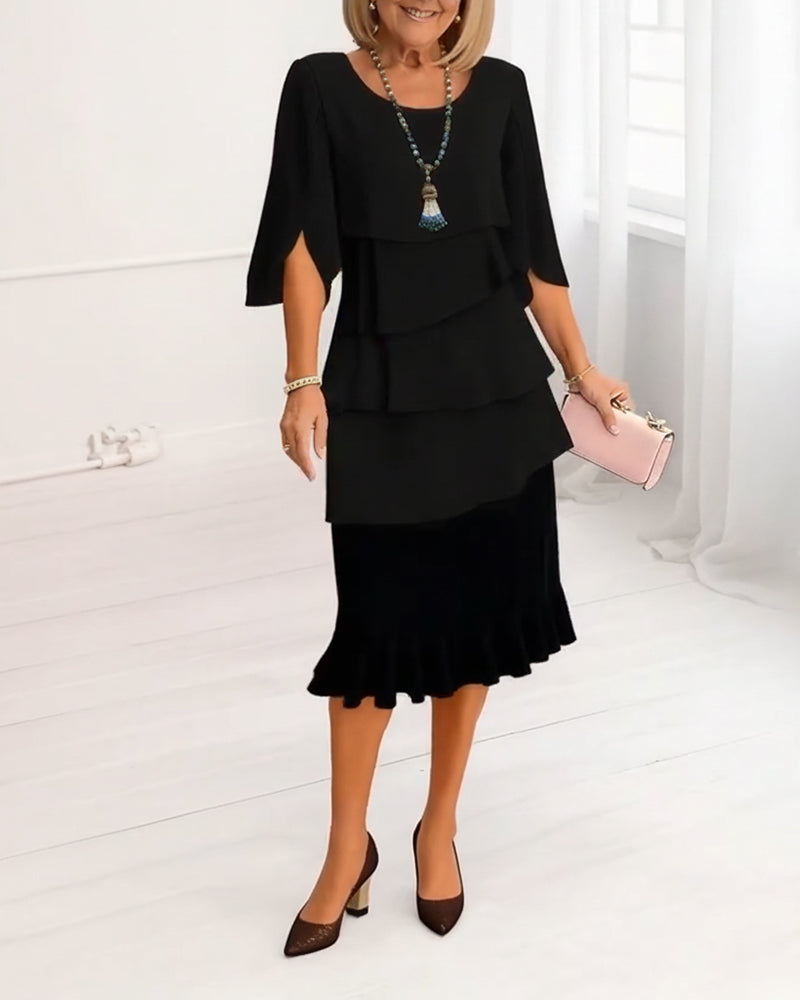 Gloria | Abito Elegante con Volant per un Comfort Ottimale