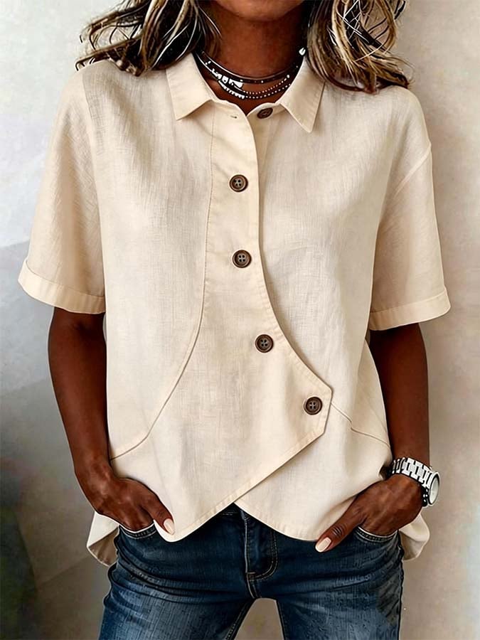 Monroe Chic Button Blouse