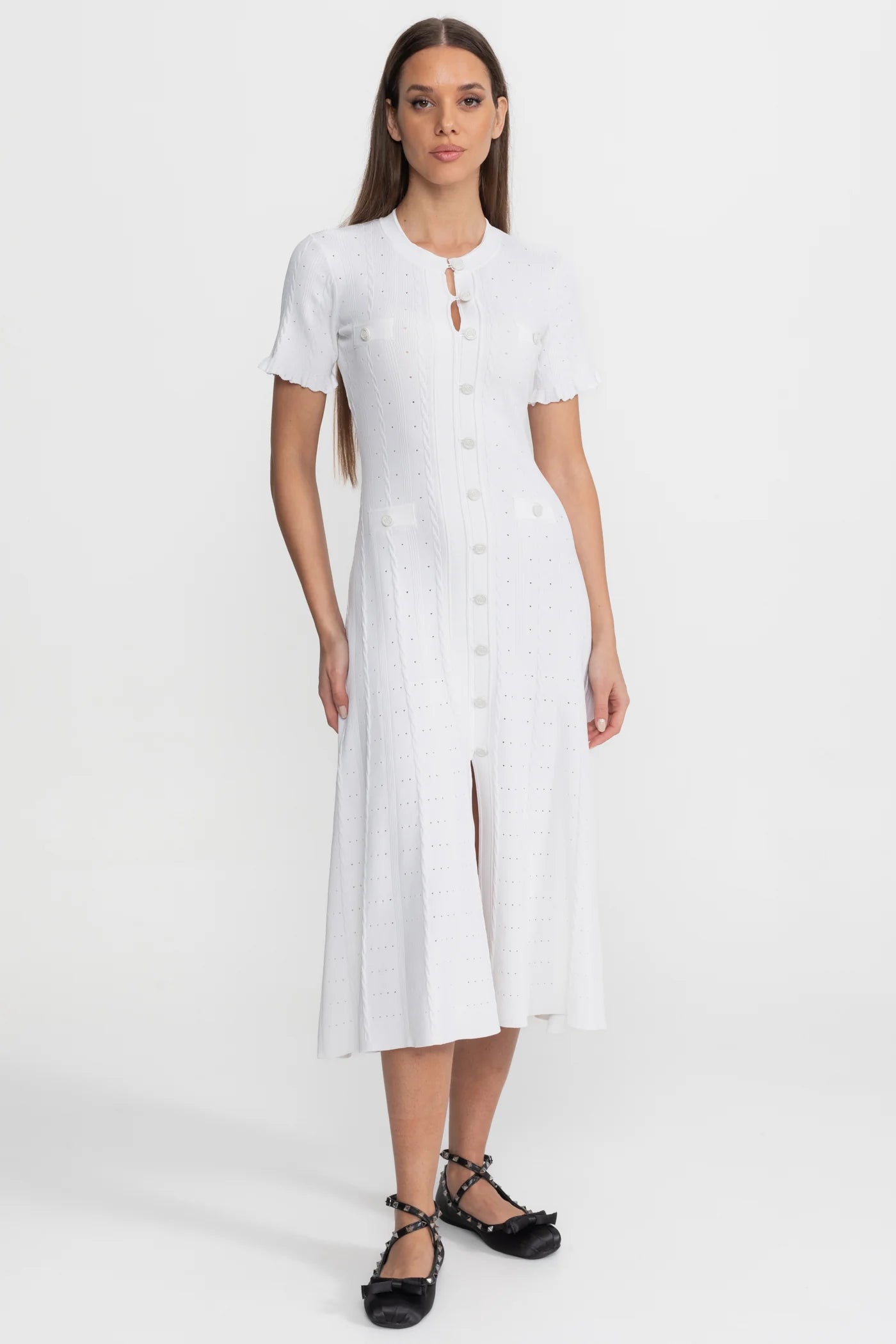 Celeste Button Midi Dress
