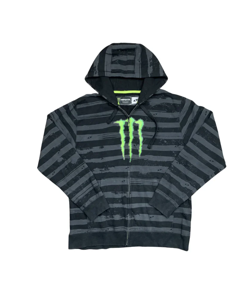Felpa con cappuccio Fox Monster Energy con cerniera