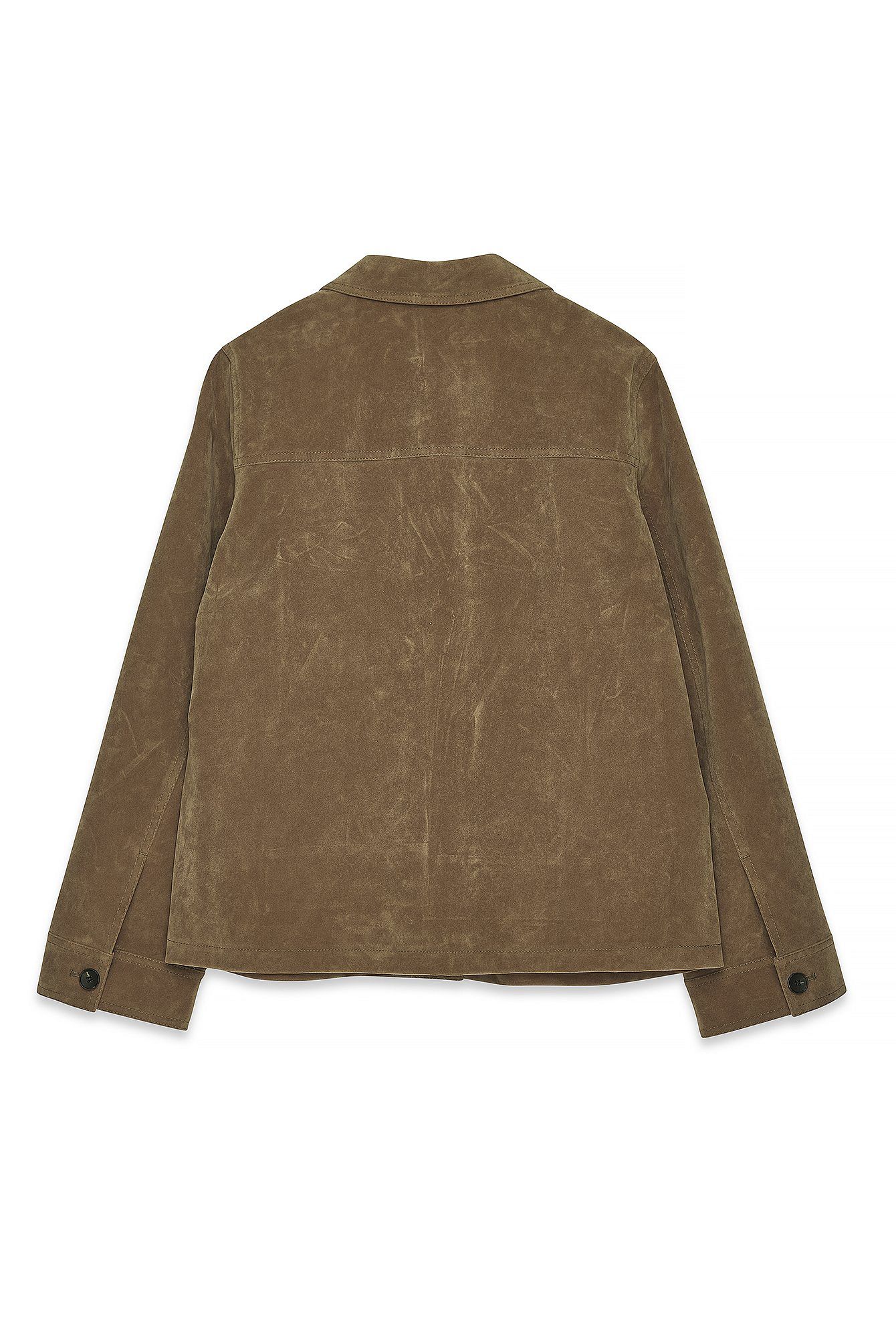 Faux Suede Pocket Jacket