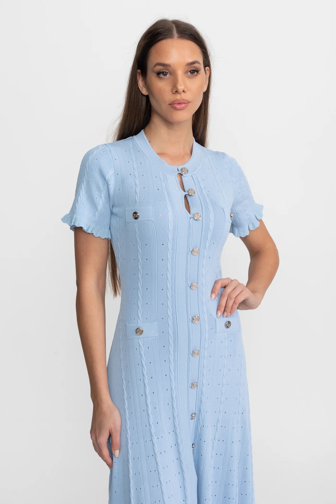 Celeste Button Midi Dress