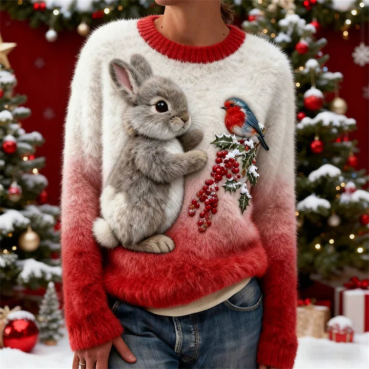 Frosted Bunny Christmas Pullover