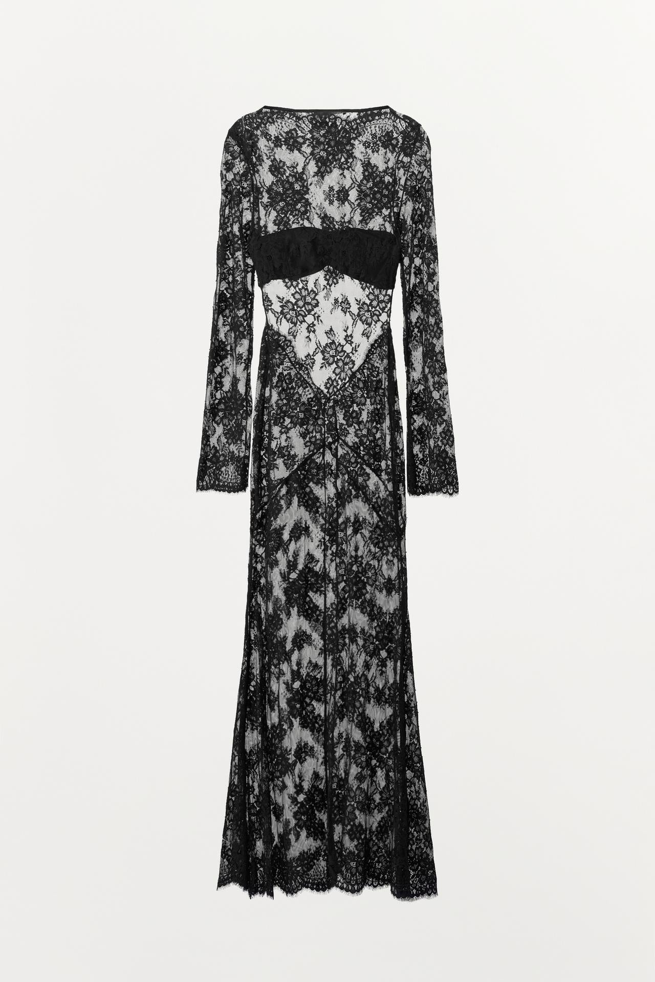 Long Lace Black Dress