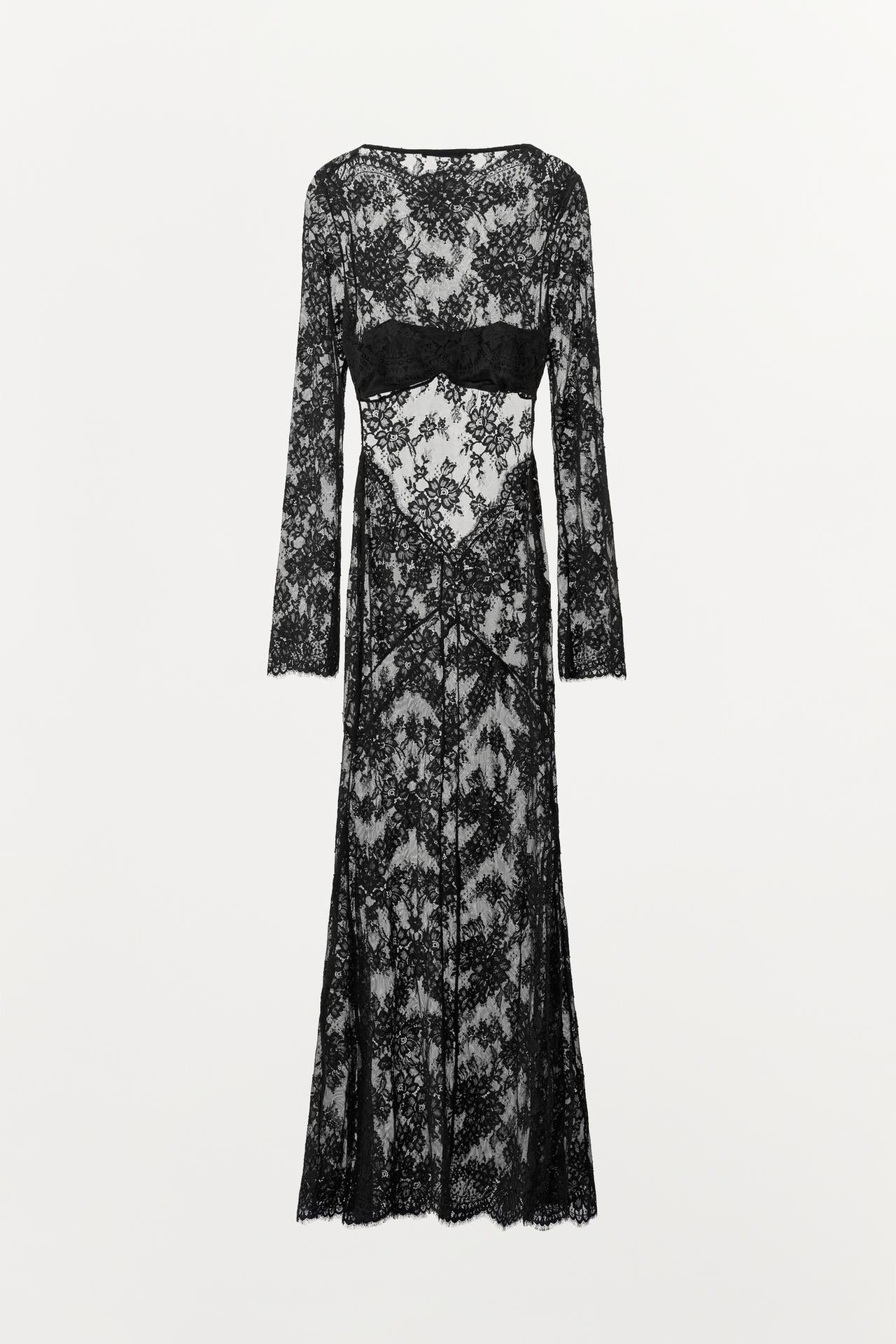 Long Lace Black Dress