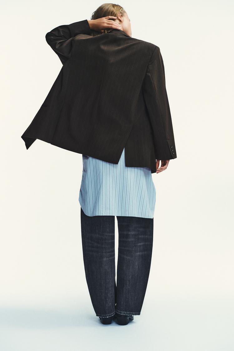 Oversized Pinstripe Blazer