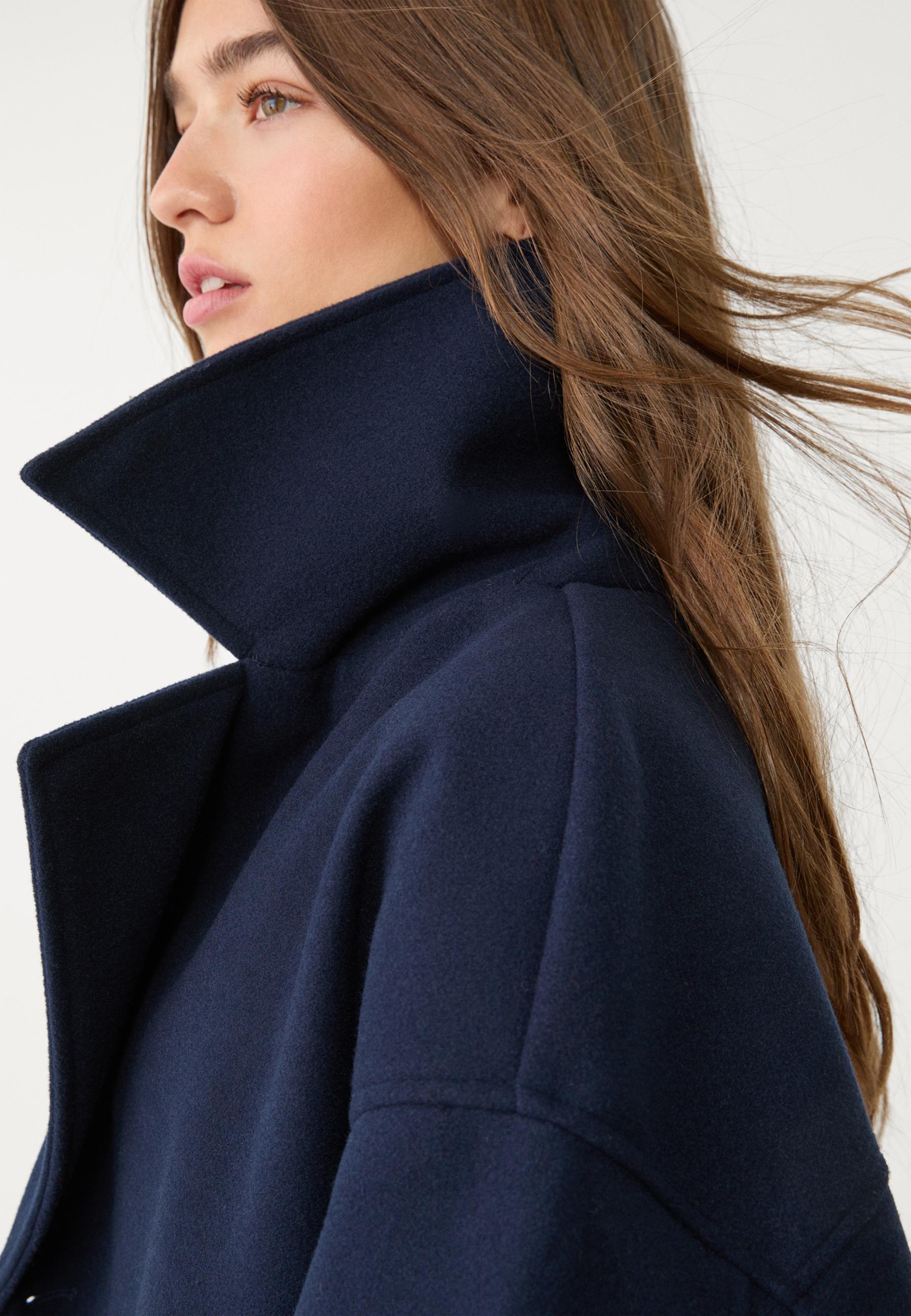 Navy Cropped Peacoat