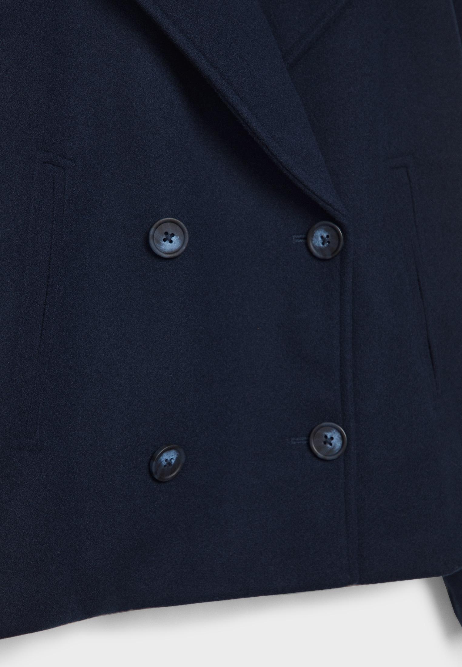Navy Cropped Peacoat