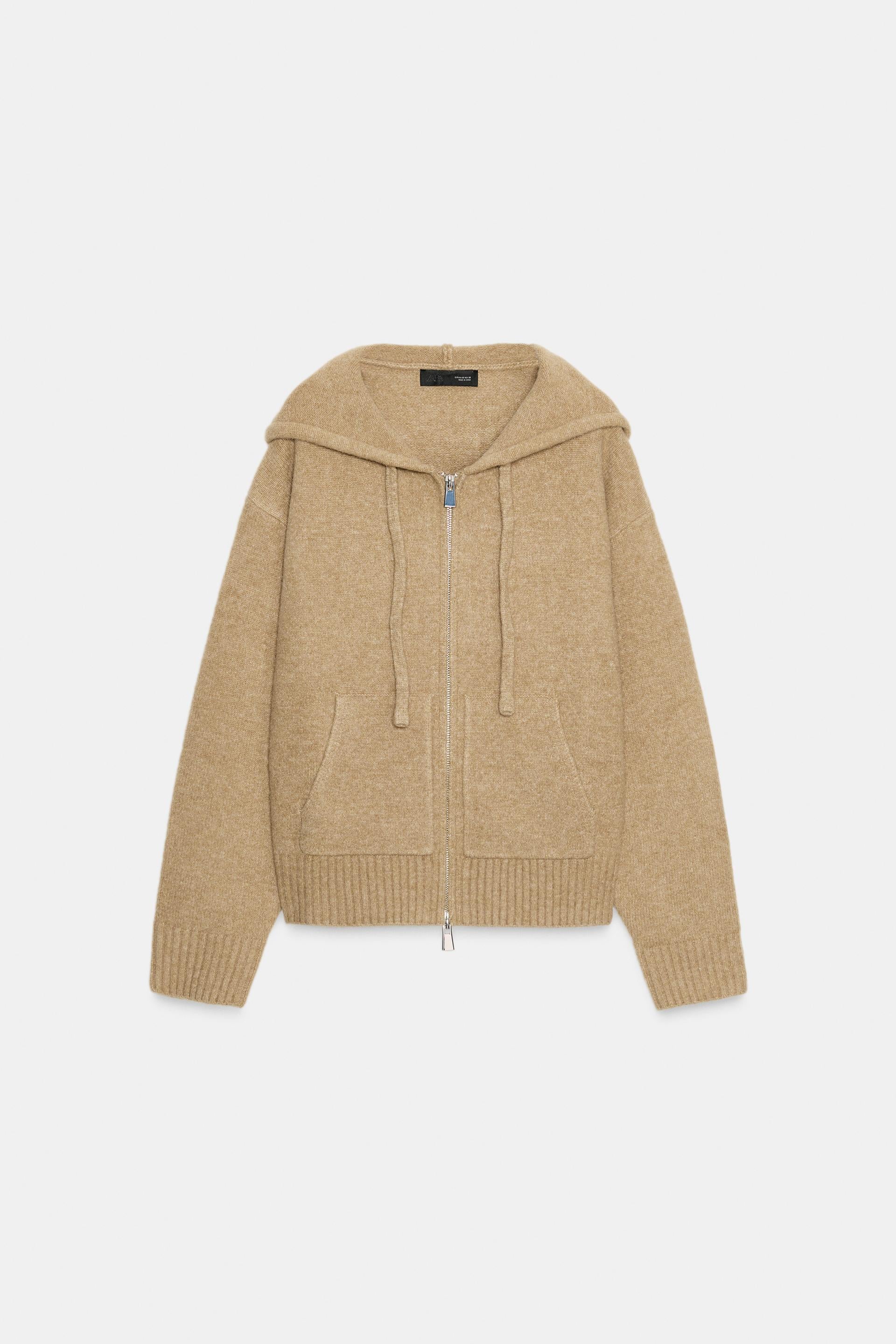Felpa con cappuccio in maglia