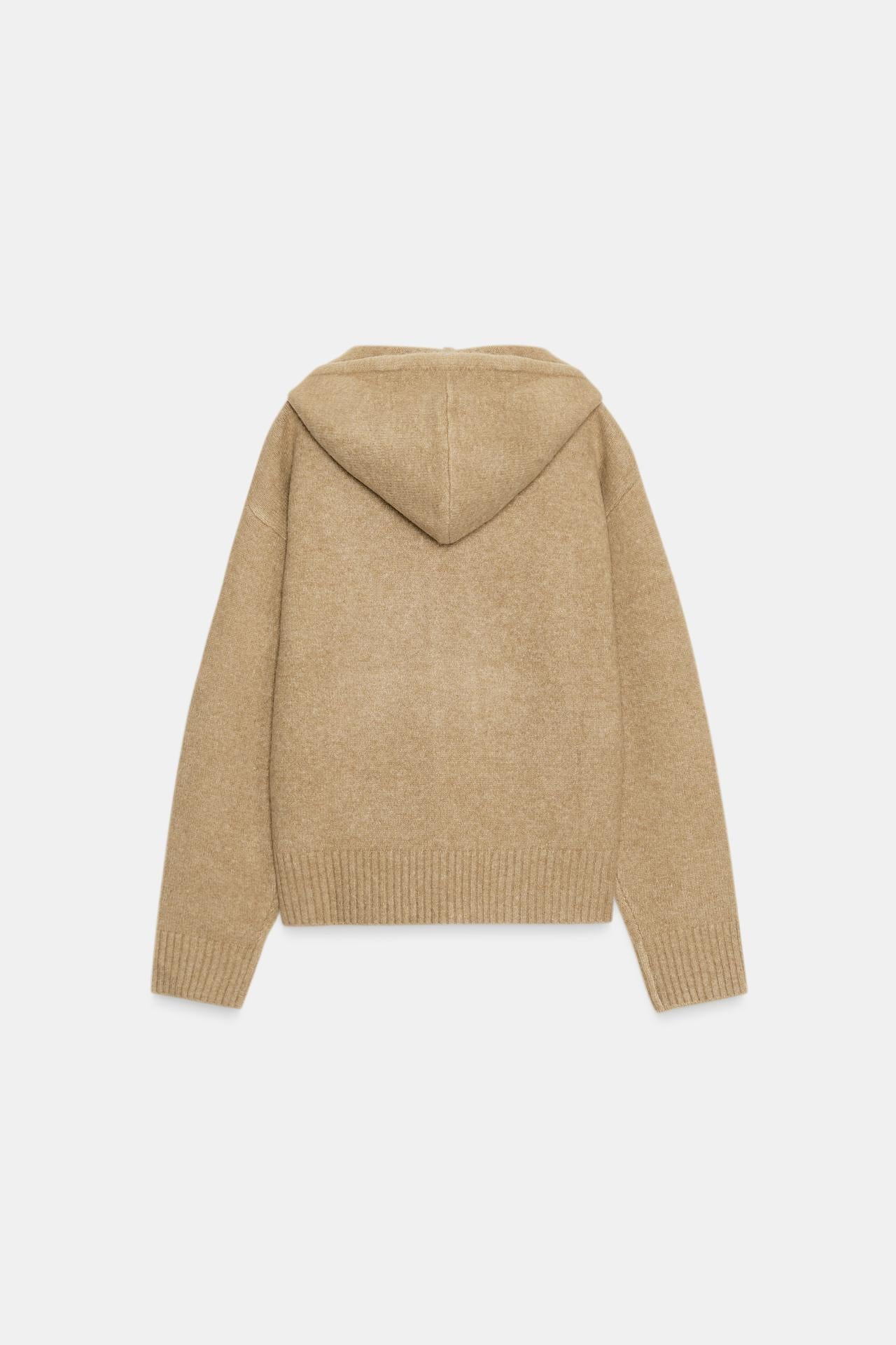Felpa con cappuccio in maglia