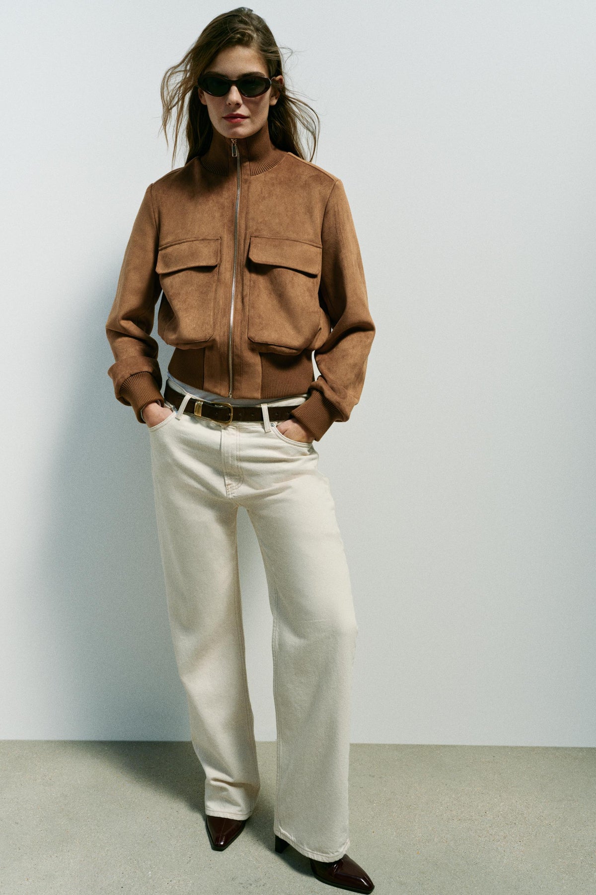 The Siena Suede Bomber Jacket