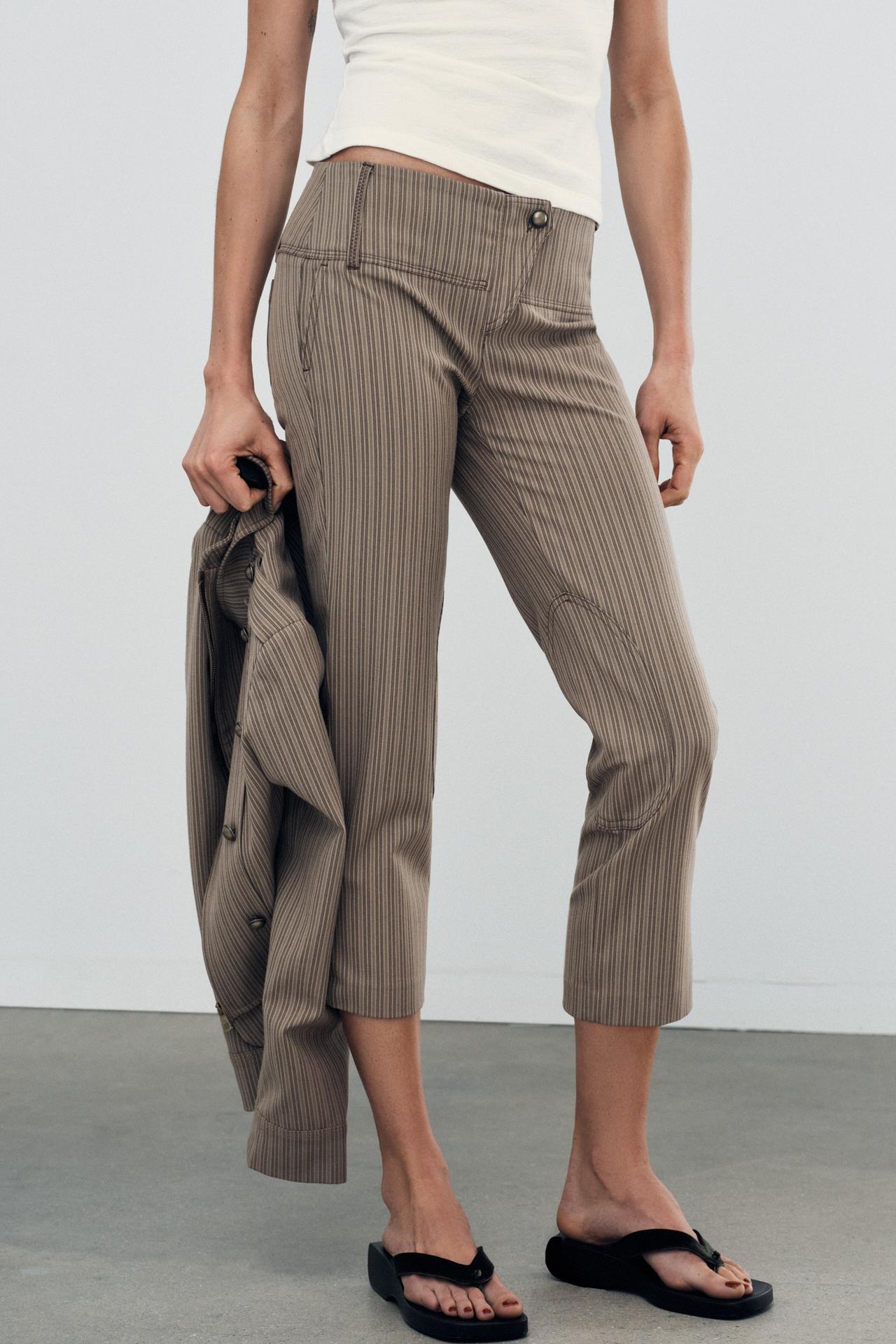 Pinstriped Capri Pants