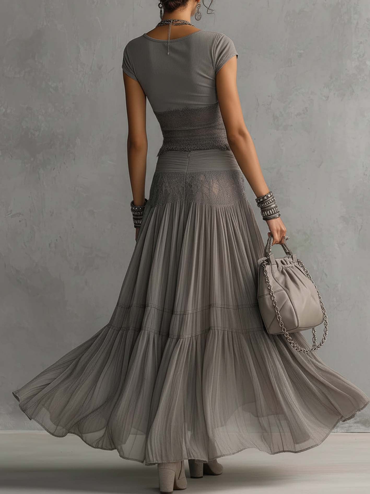 Set con inserti in pizzo Elena