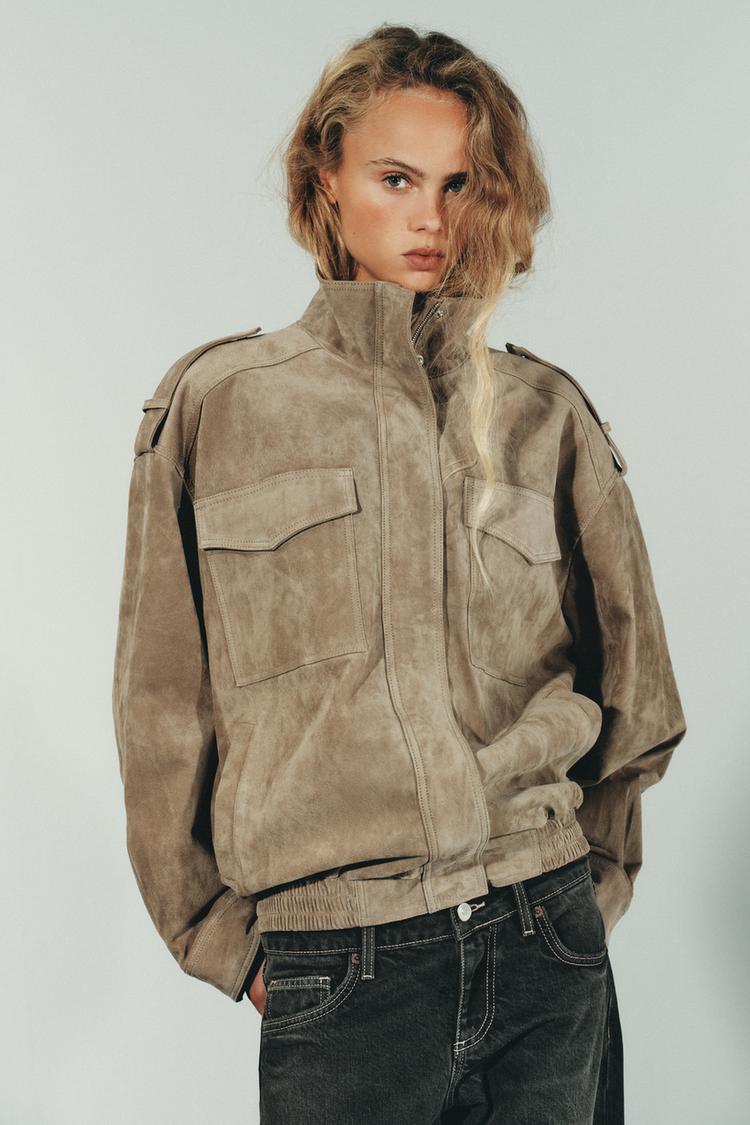 Marble Sand Suede Jacket