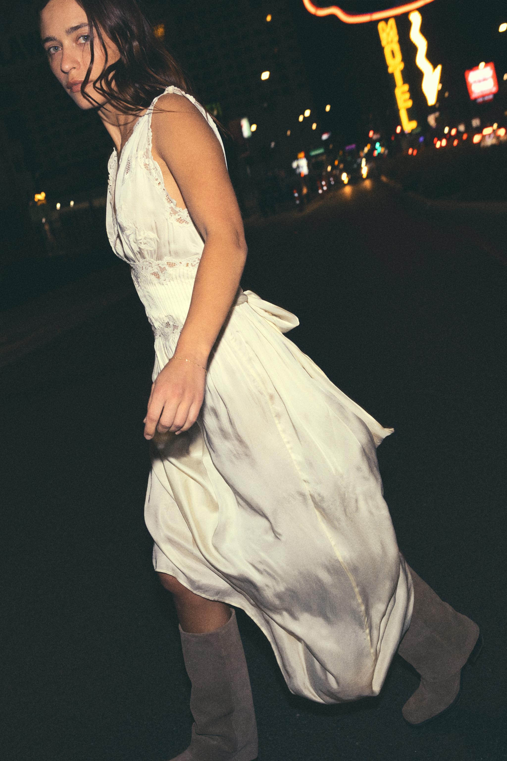Satin Lace Dress