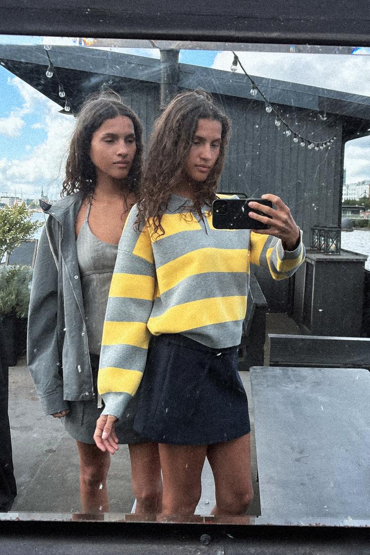 Striped Turtleneck Jumper