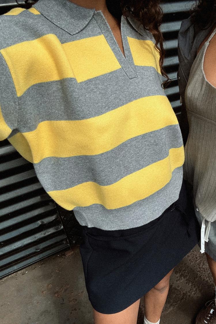 Striped Turtleneck Jumper