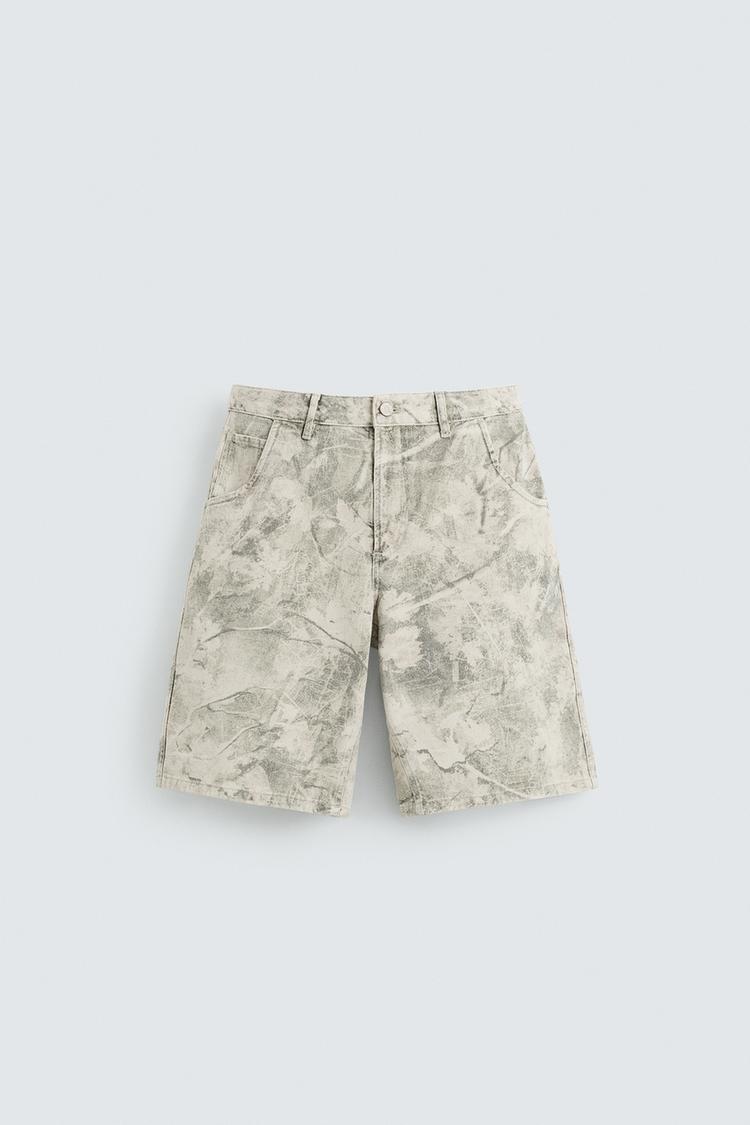Relaxed Bermuda Camo Grey Set