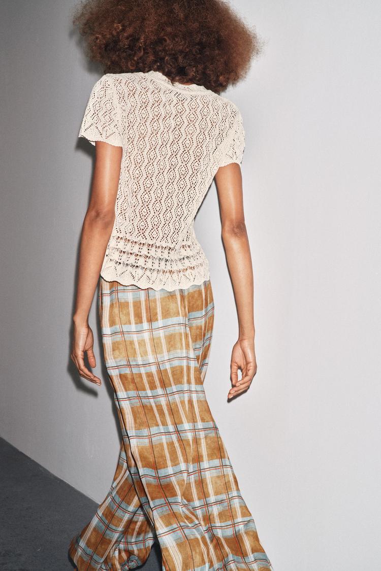 Golden Horizon Plaid Trousers