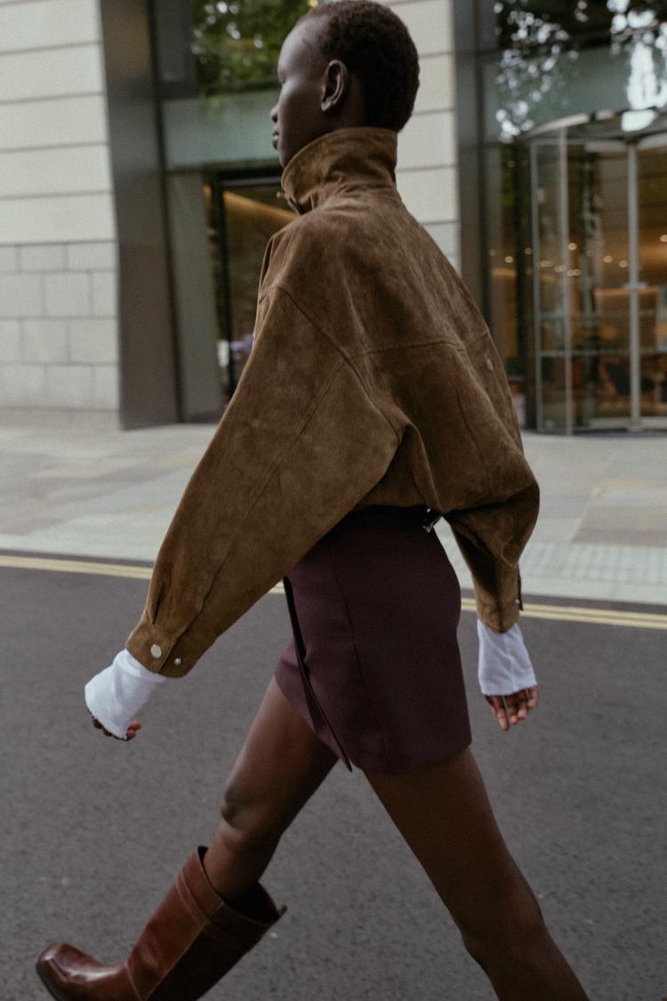 The Marble Brown Bomber Jacket