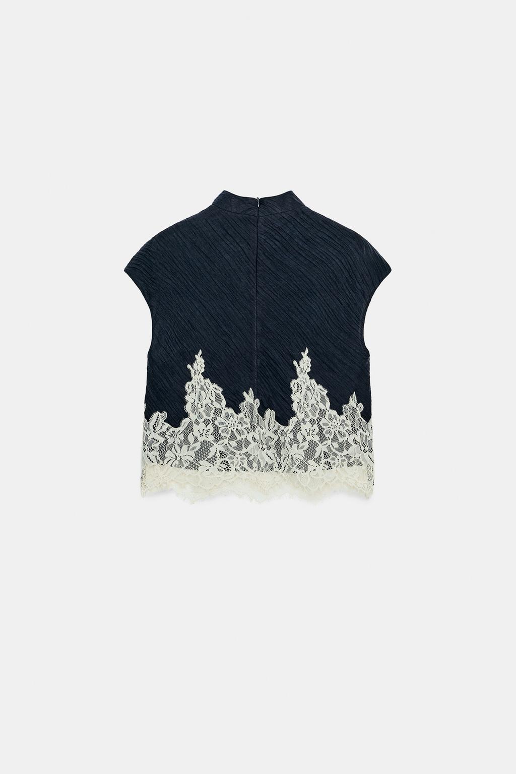 Noire Lace Peplum Top