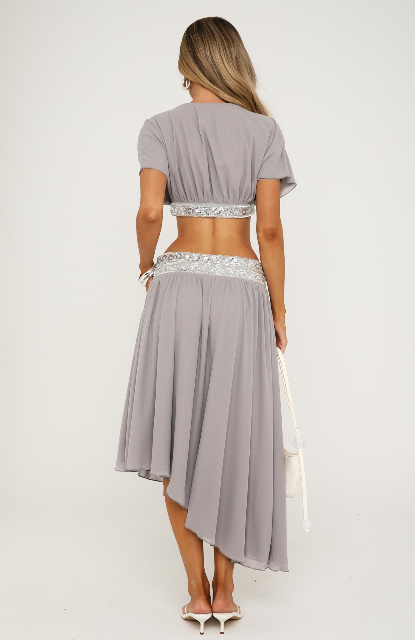 Dove Elegance Midi Skirt