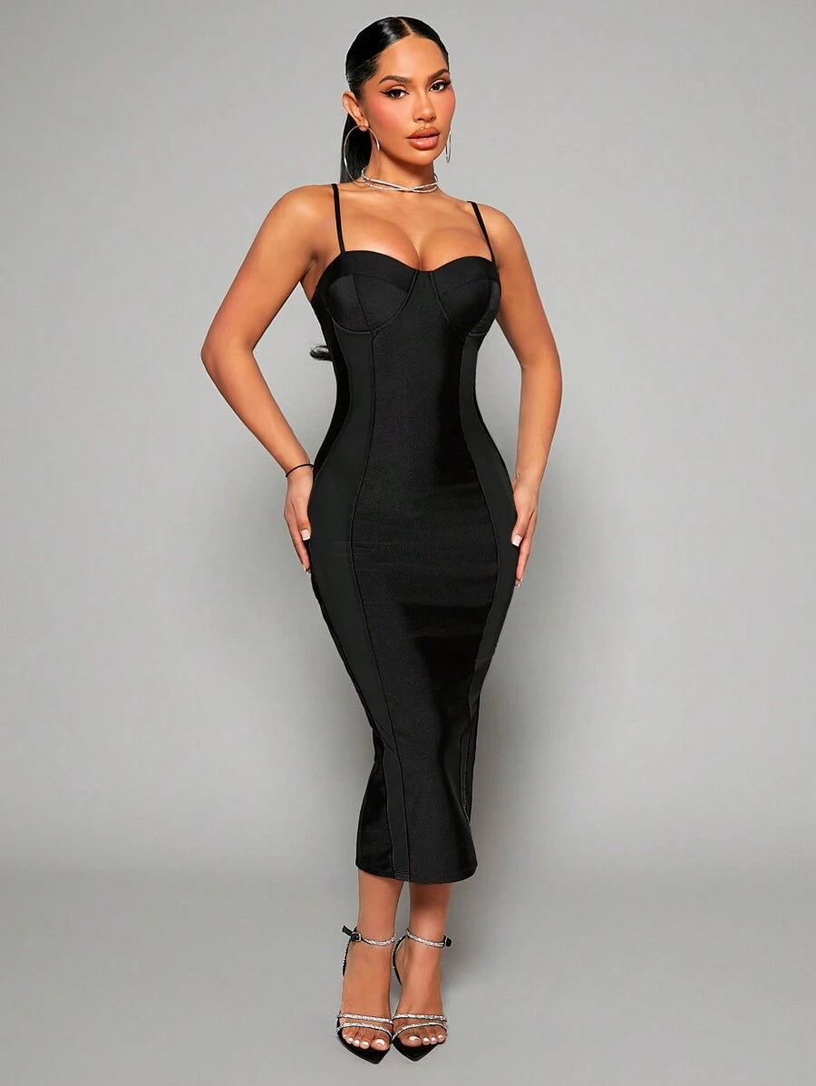 Midnight Elegance Bodycon Dress