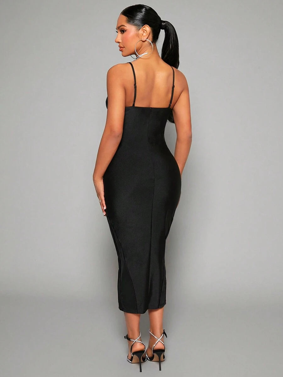 Midnight Elegance Bodycon Dress