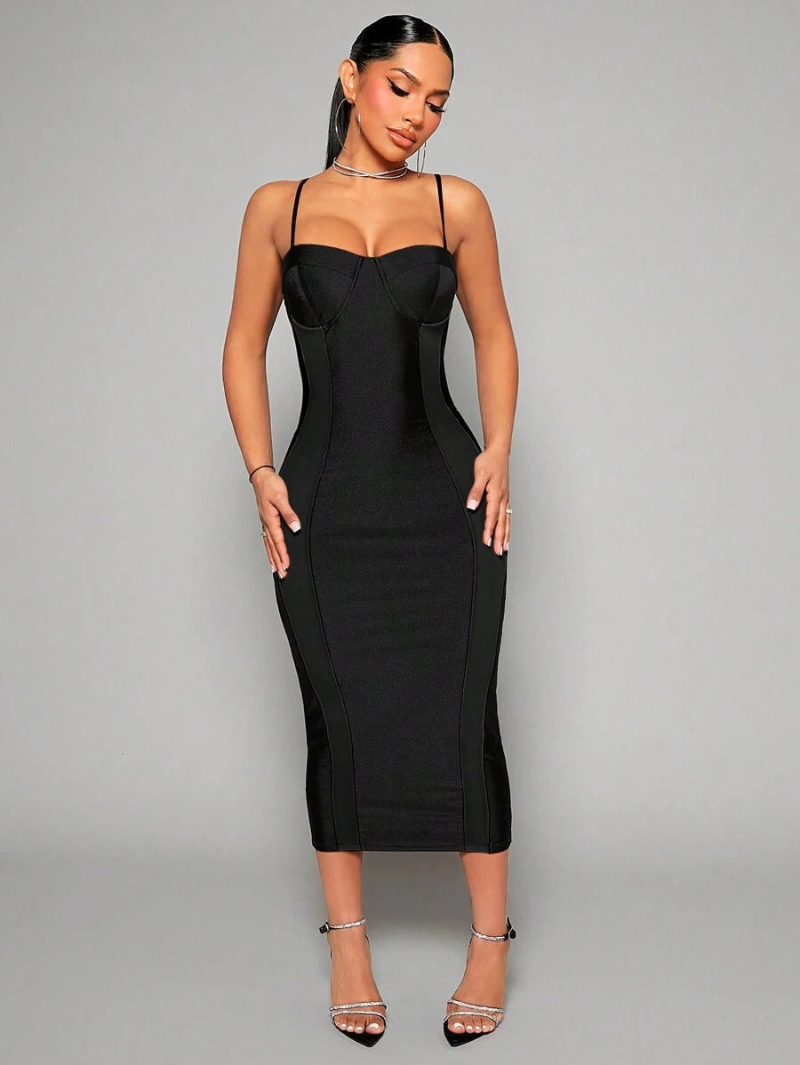 Midnight Elegance Bodycon Dress