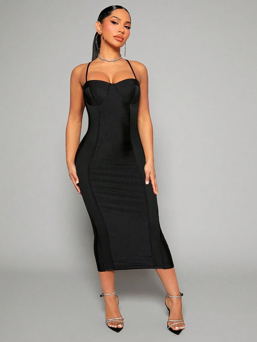 Midnight Elegance Bodycon Dress
