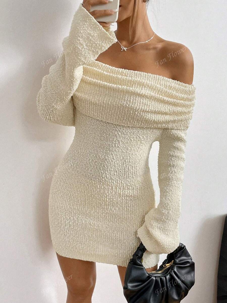 Fluffy Bodycon Mini Dress