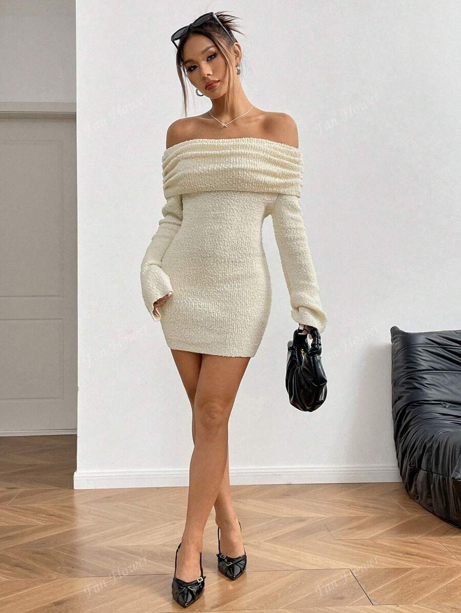 Fluffy Bodycon Mini Dress