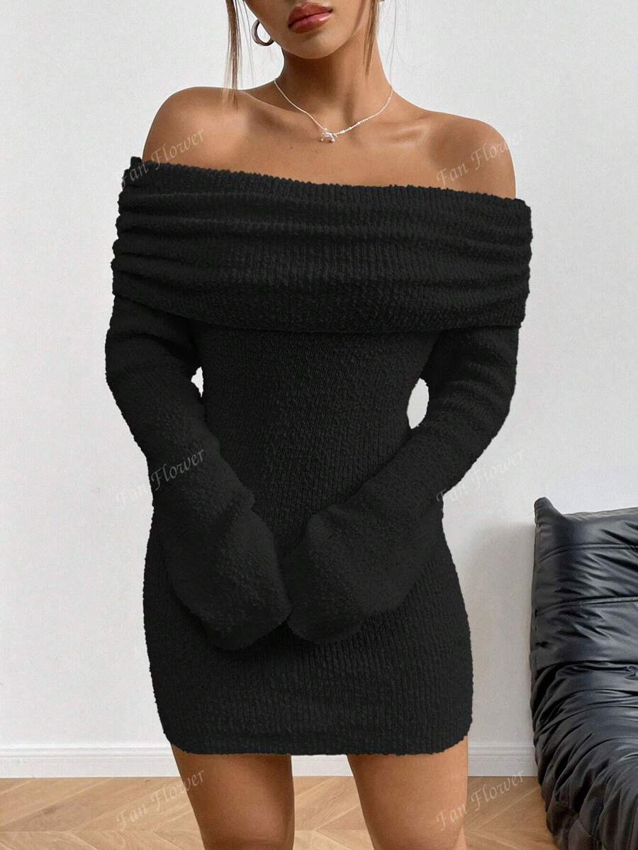 Fluffy Bodycon Mini Dress