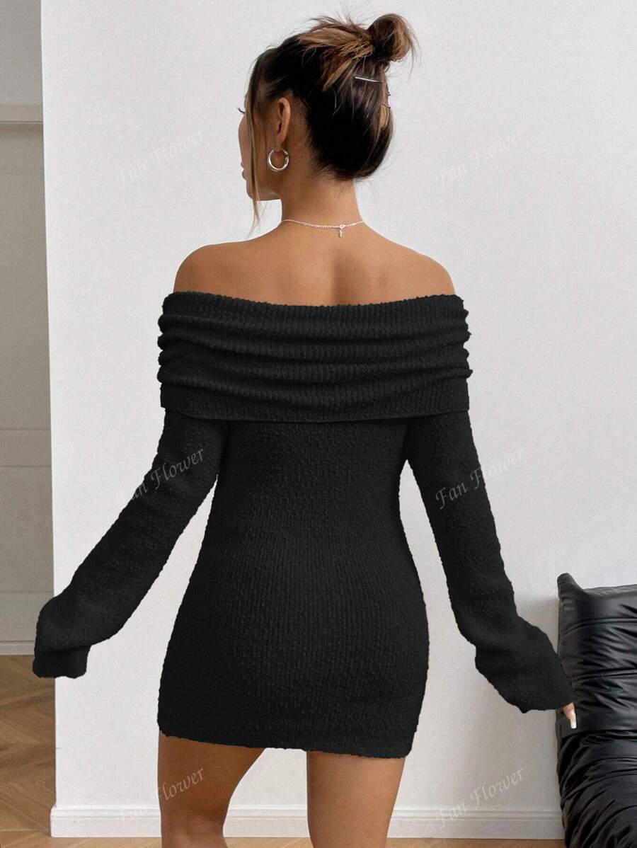 Fluffy Bodycon Mini Dress