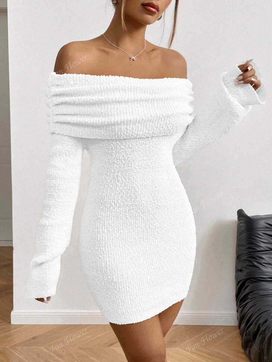 Fluffy Bodycon Mini Dress