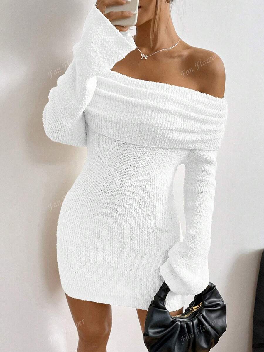 Fluffy Bodycon Mini Dress