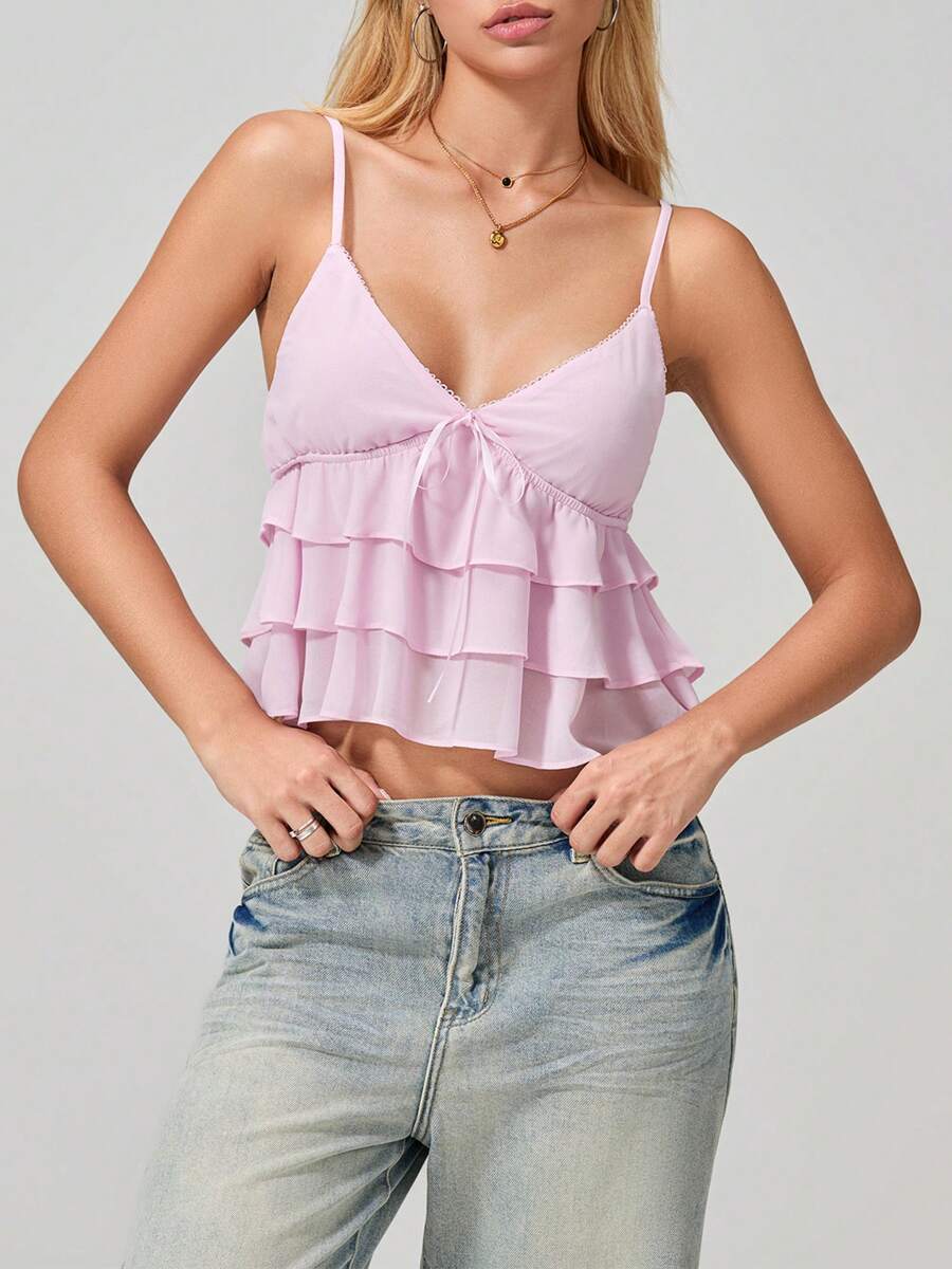 Blush Breeze Ruffle Top