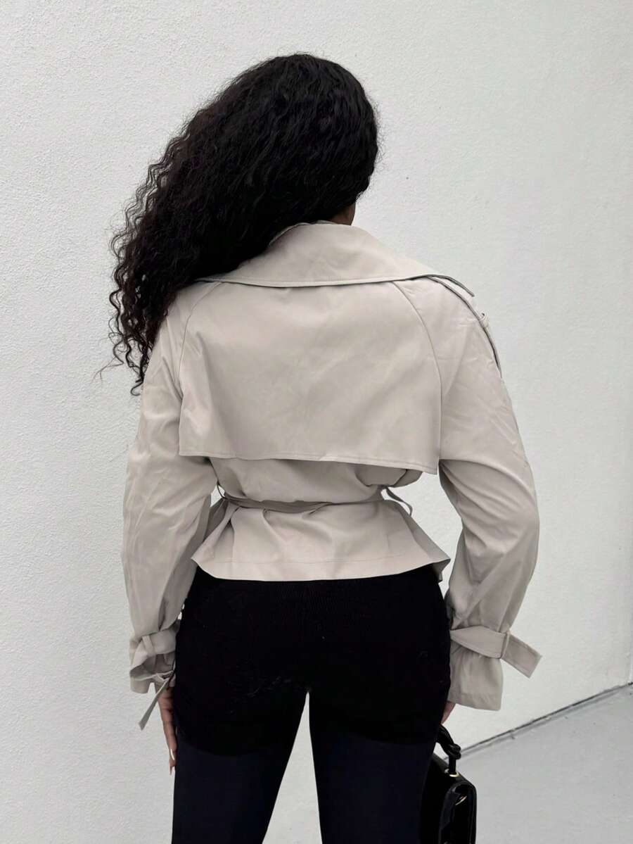 Alexandranx Tie-Waist Trench Coat
