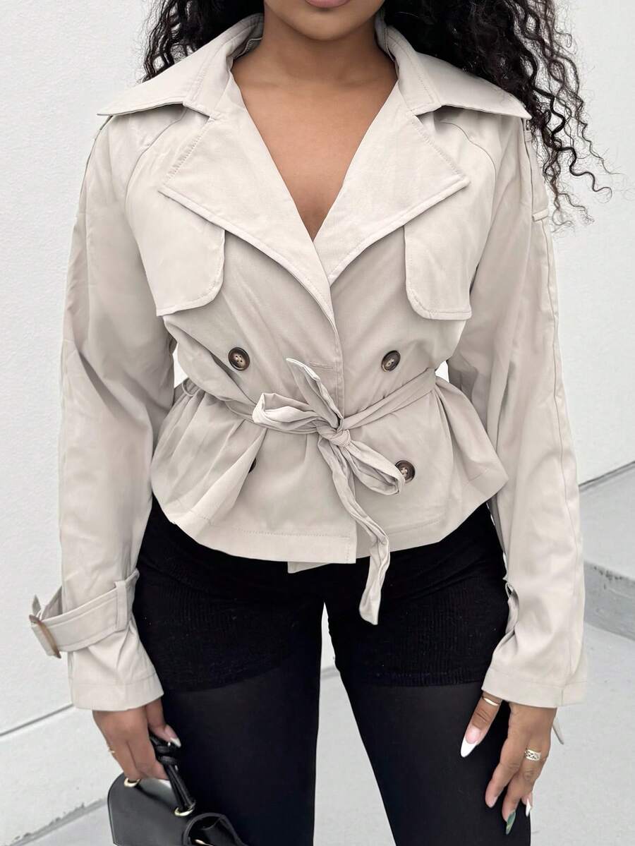 Alexandranx Tie-Waist Trench Coat