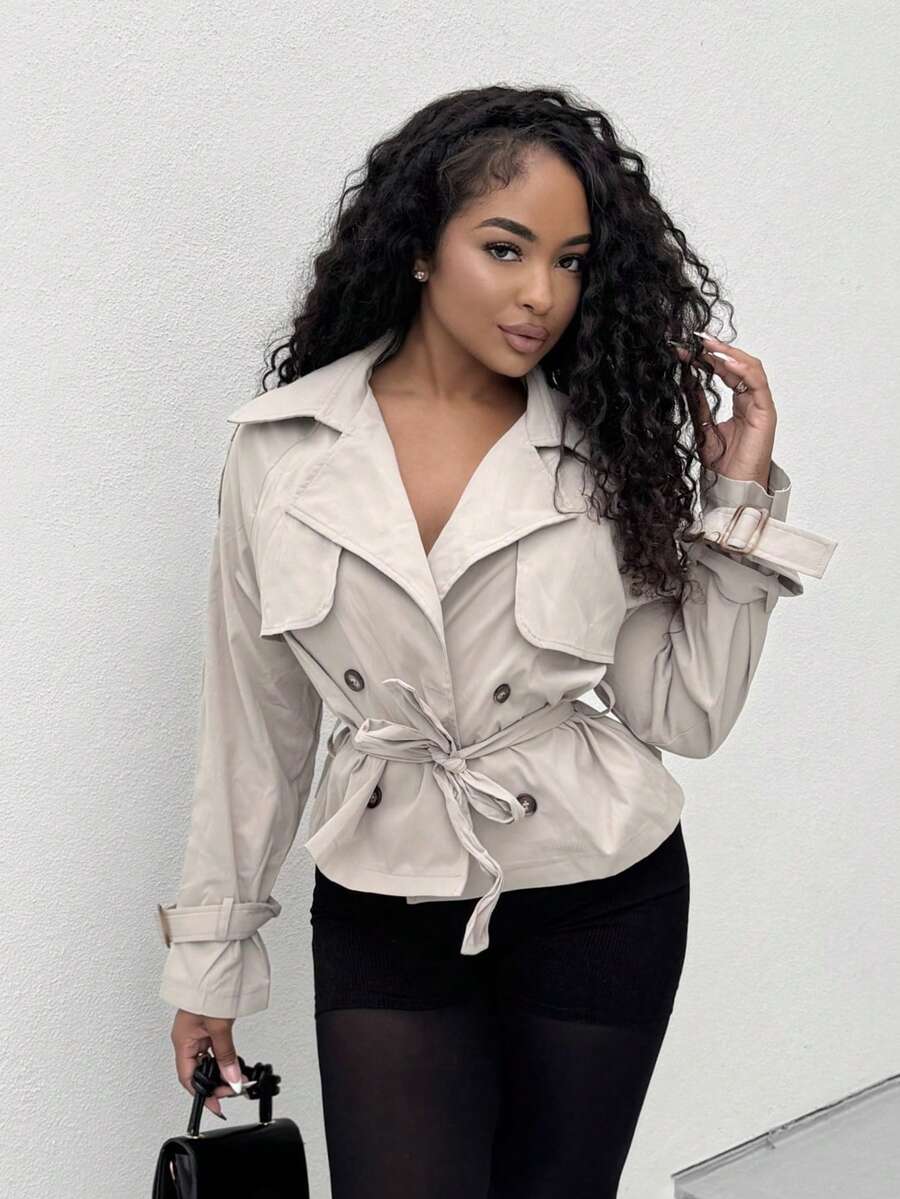 Alexandranx Tie-Waist Trench Coat