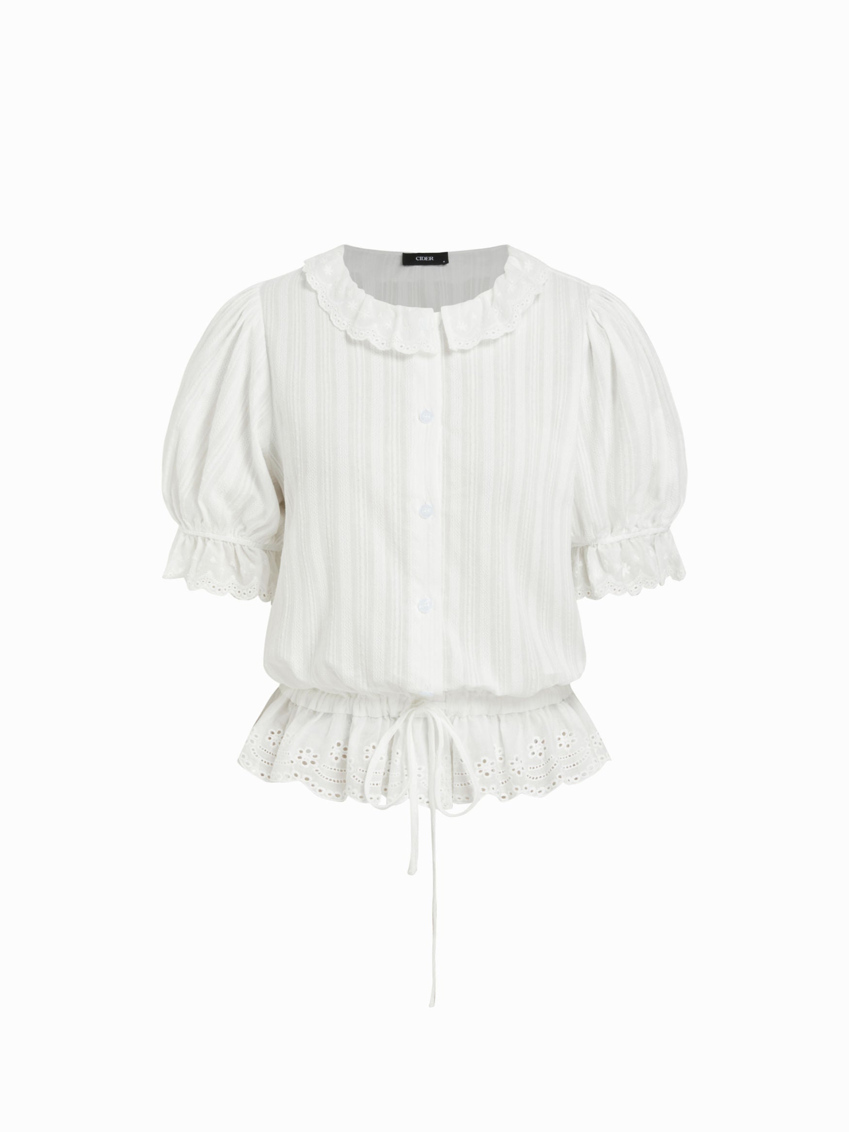Completo in pizzo bianco