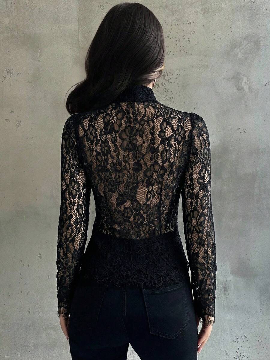 Midnight Lace Corset Top