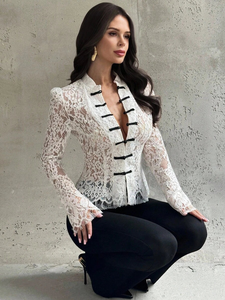 Midnight Lace Corset Top