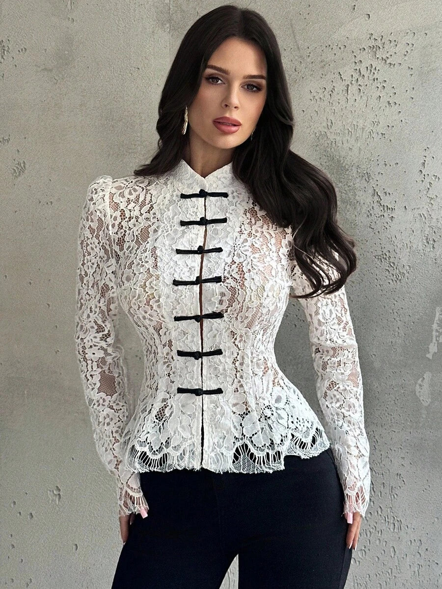Midnight Lace Corset Top