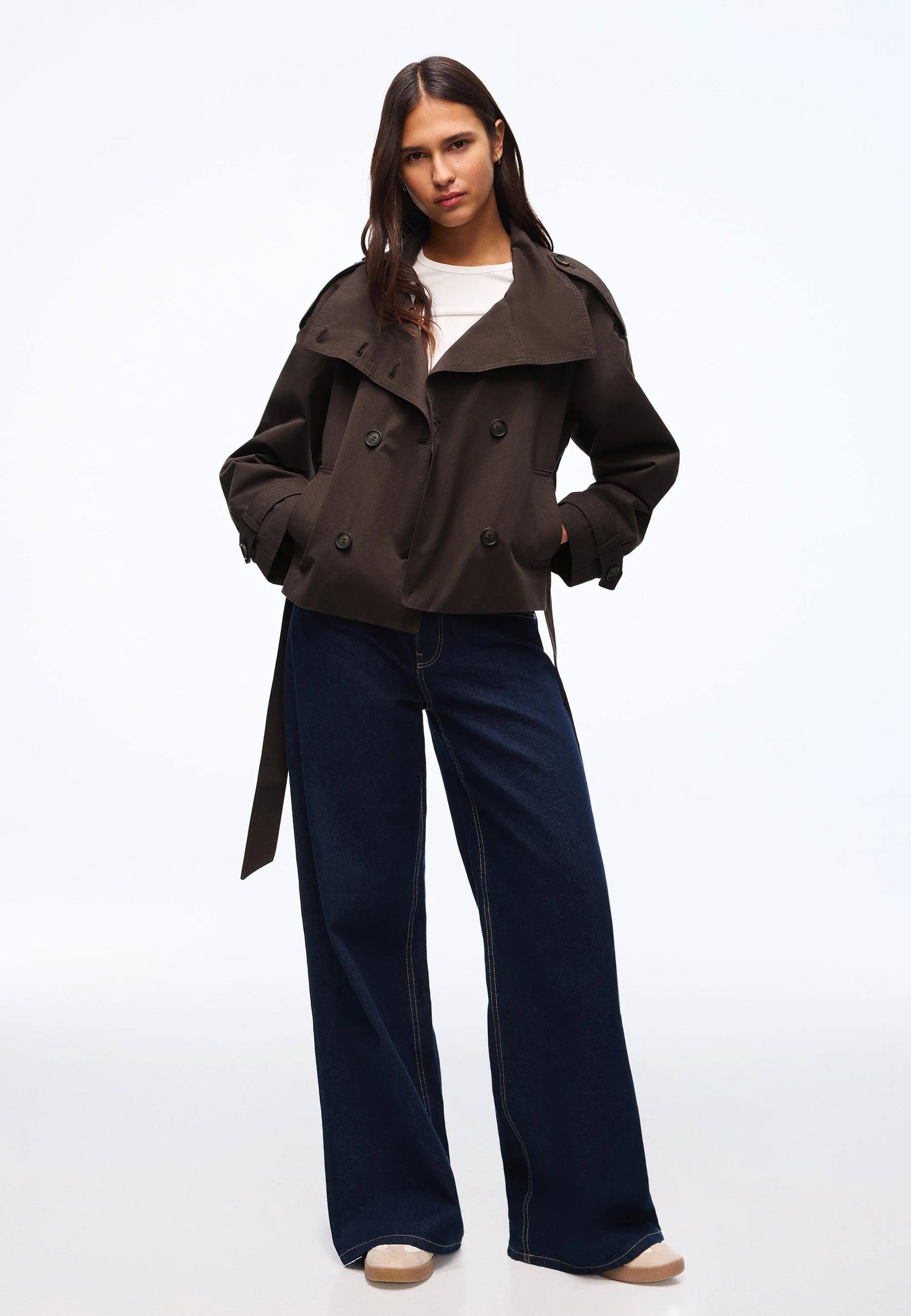 Cropped Trench Coat