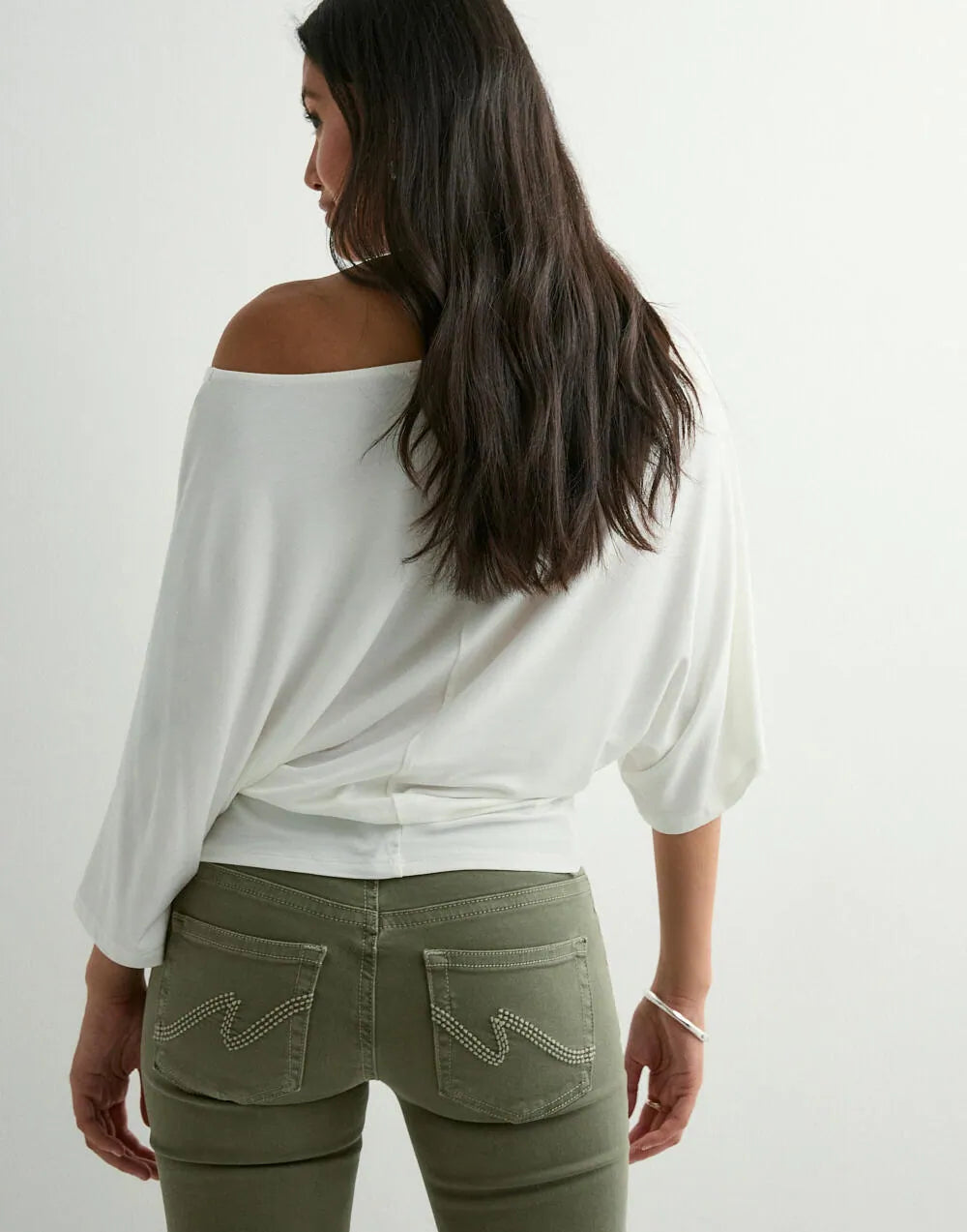 One-Shoulder Batwing Top