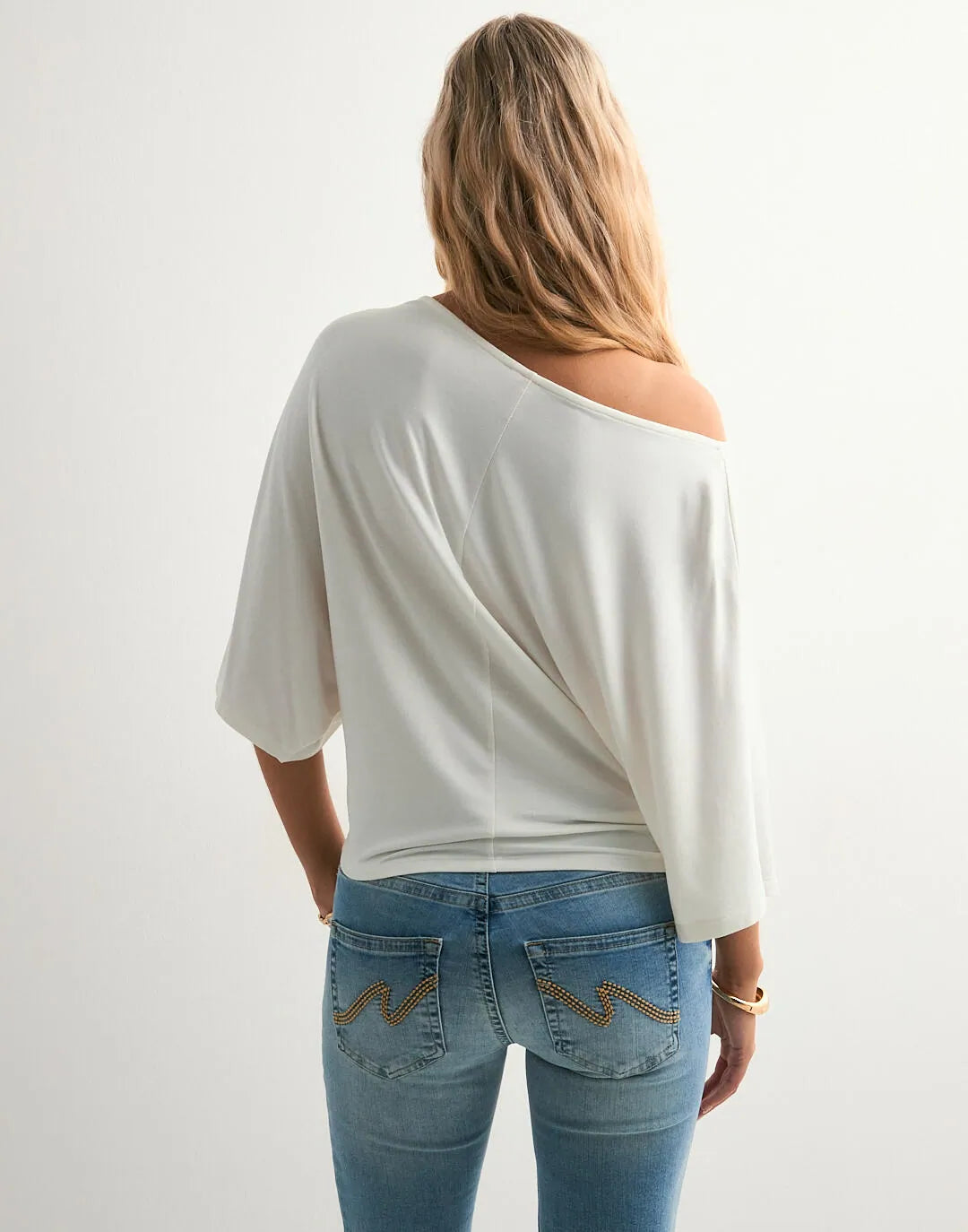 One-Shoulder Batwing Top