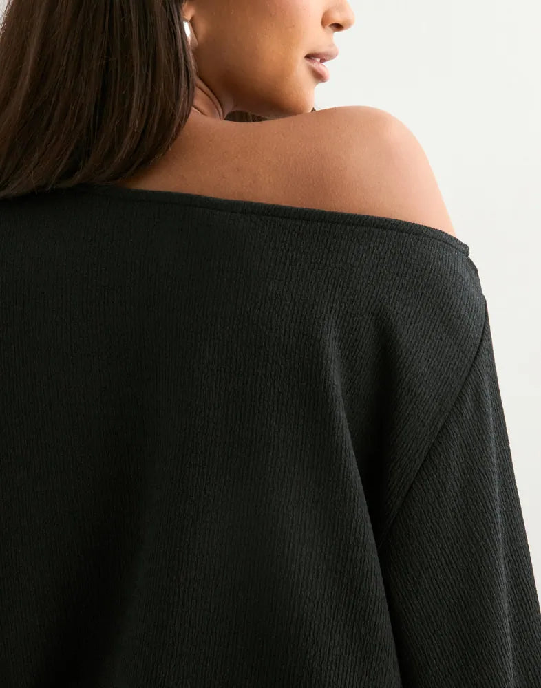 Ember Black Knit Mini Dress