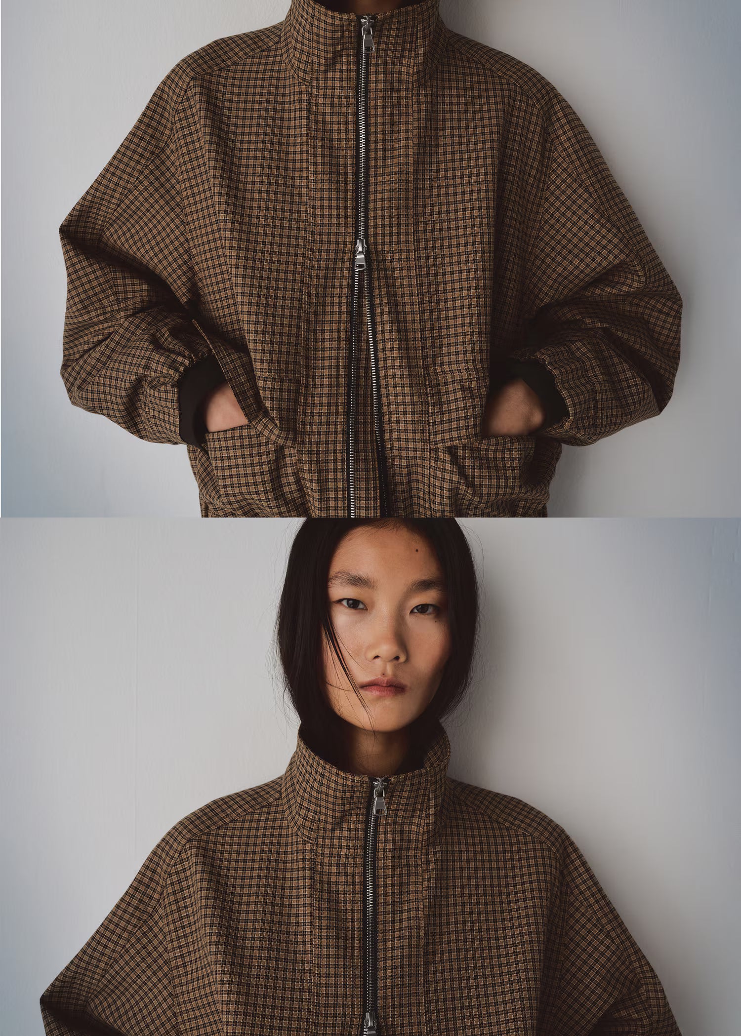 Check Zip-Up Jacket